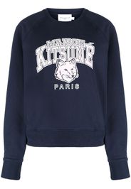 Maison Kitsuné graphic-print cotton sweatshirt - Blau