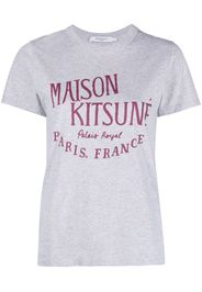 Maison Kitsuné T-Shirt mit Logo-Print - Grau