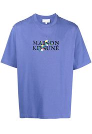 Maison Kitsuné logo-print cotton T-shirt - Violett