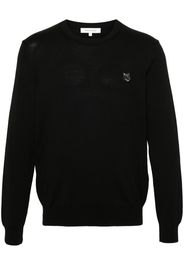 Maison Kitsuné Fox-patch jumper - Schwarz