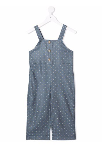 Knot Kiku Jumpsuit mit Polka Dots - Blau