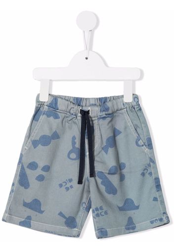 Knot Joggingshorts mit grafischem Print - Blau