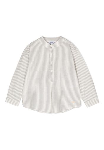 Knot Marlon striped cotton shirt - Nude