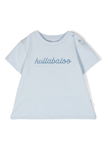 Knot Hullabaloo T-Shirt mit Knöpfen - Blau