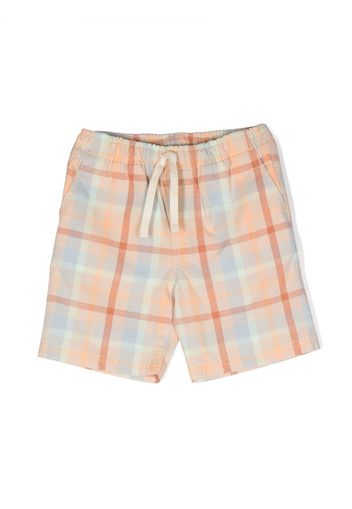 Knot Karierte Bill Shorts - Orange