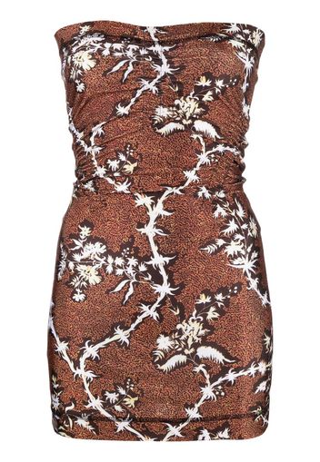 KNWLS Skinn floral-print mini dress - Braun