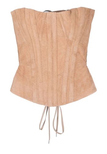 KNWLS Daith lace-up corset - Nude