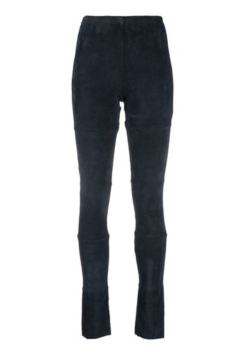 Kristensen Du Nord high-waist suede leggings - Blau