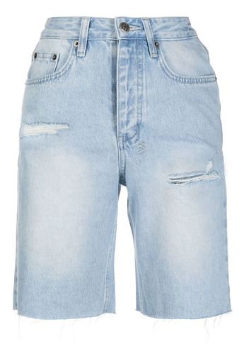 Ksubi Jeansshorts im Distressed-Look - Blau