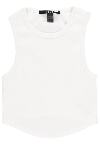 Ksubi Cropped-Tanktop aus Baumwolle - Weiß