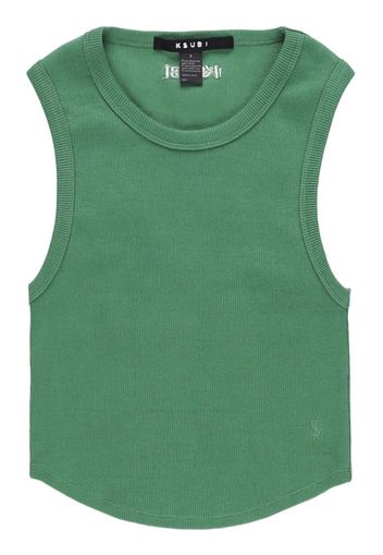 Ksubi Geripptes Cropped-Tanktop - Grün