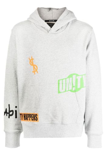 Ksubi cotton logo-print hoodie - Grau