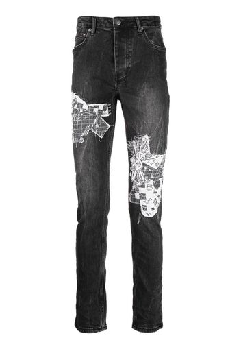 Ksubi graphic-print skinny jeans - Grau