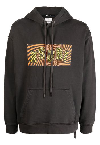 Ksubi logo-print drawstring hoodie - Grau