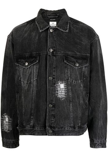 Ksubi cotton distressed denim jacket - Grau