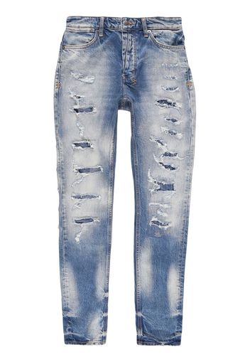 Ksubi Schmale Jeans mit Distressed-Detail - Blau