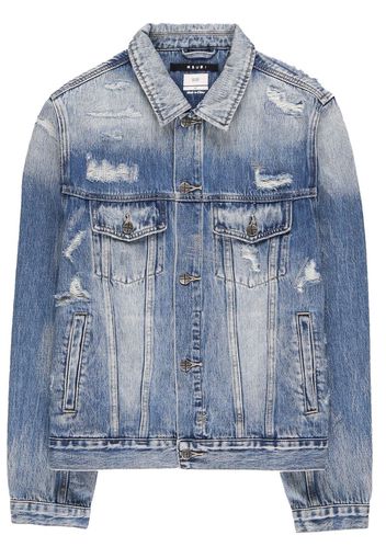 Ksubi Jeansjacke im Distressed-Look - Blau