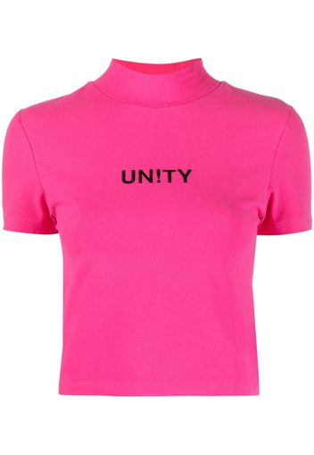 Ksubi T-Shirt mit Stehkragen - Rosa