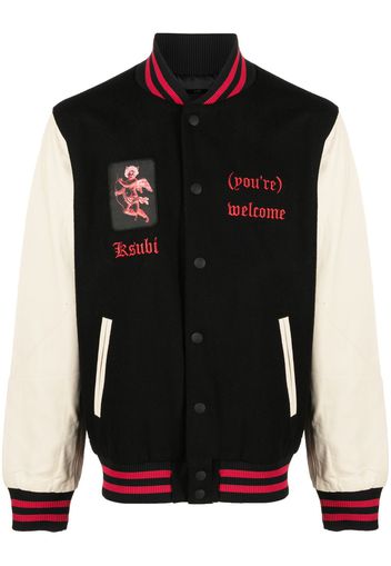 Ksubi Icons Letterman bomber jacket - Schwarz