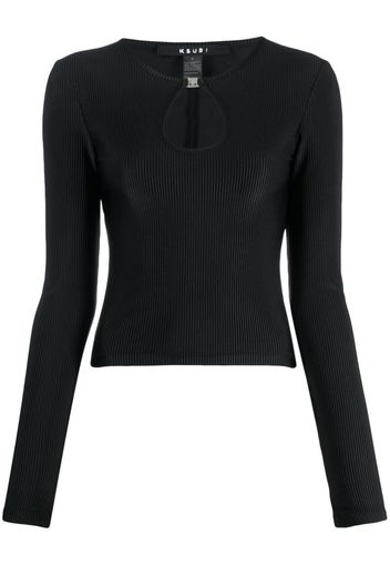 Ksubi Charmed Keyhole top - Schwarz