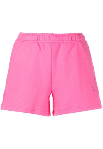 Ksubi embroidered-logo cotton track shorts - Rosa