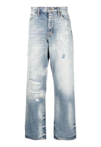 Ksubi distressed high-waist jeans - Blau