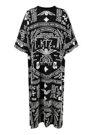 KTZ Kaftan mit Kirchen-Print - Schwarz