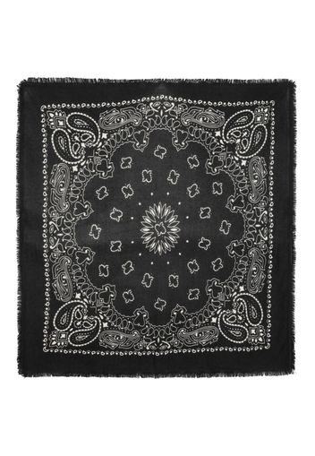 kujten Hachiko paisley-print cashmere scarf - Schwarz