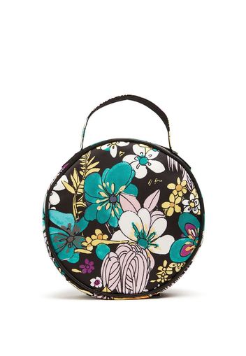 La DoubleJ Clutch mit Blumen-Print - Schwarz