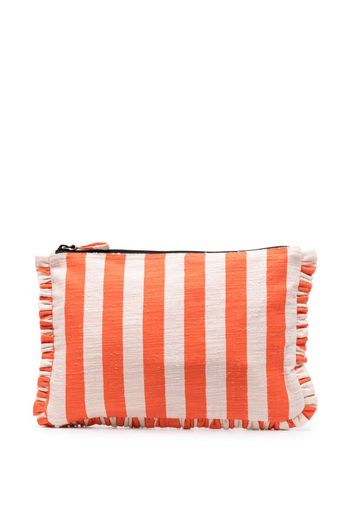 La DoubleJ Riviera Hand Pochette cotton clutch bag - Orange