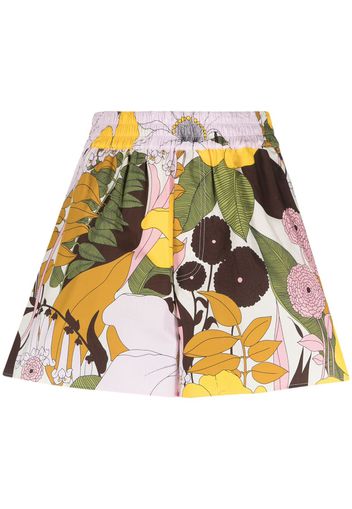 La DoubleJ floral-print shorts - Nude