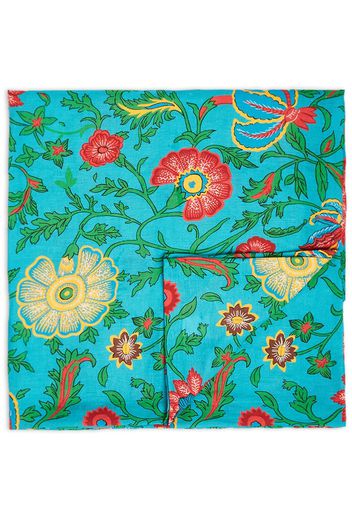 La DoubleJ Dragon Flower-print tablecloth (180x350cm) - Blau