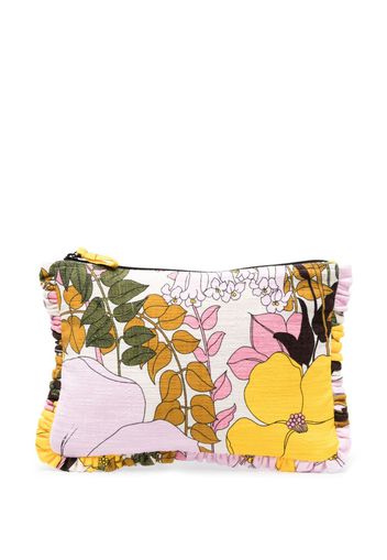 La DoubleJ Schultertasche mit Blumen-Print - Rosa