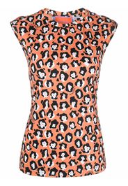 La DoubleJ leopard-print tank top - Orange