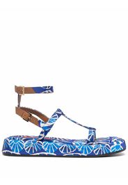 La DoubleJ Jazzy seashell-print sandals - Blau