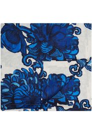 La DoubleJ Mittelgroßes Tischdecke mit Blumen - Blau