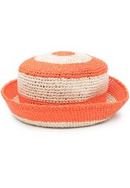 La DoubleJ striped woven bucket hat - Orange