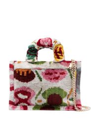 la milanesa floral-print brushed tote bag - Grau