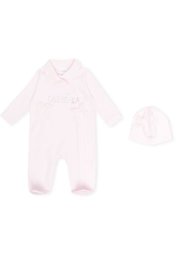 LA PERLA KIDS logo-embellished bodysuit set - Rosa