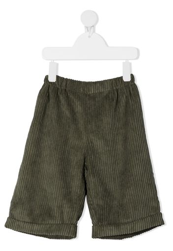 La Stupenderia Shorts aus Cord - Grün