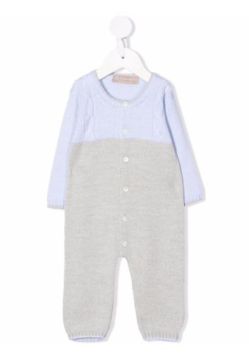 La Stupenderia two-tone knitted romper - Blau