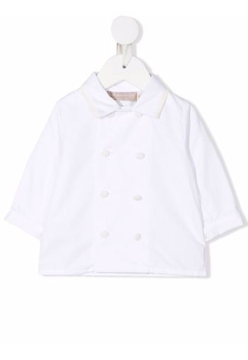 La Stupenderia double-breasted organic cotton shirt - Weiß