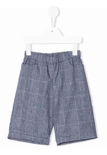 La Stupenderia checked-print elasticated-waist shorts - Blau