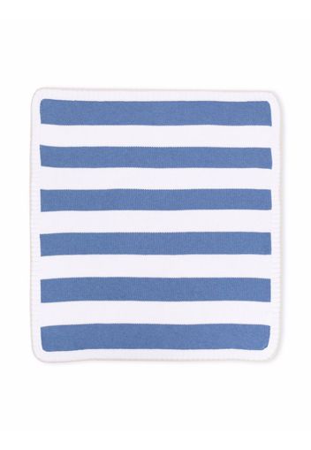 La Stupenderia striped organic cotton blanket - Blau