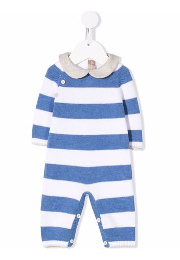 La Stupenderia striped cotton romper - Blau