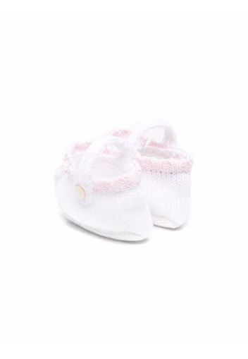 La Stupenderia knitted organic cotton pre-walkers - Weiß