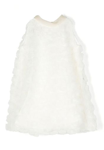 La Stupenderia floral appliqué tulle dress - Weiß