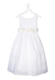 La Stupenderia Kleid mit Blumenstickerei - Weiß