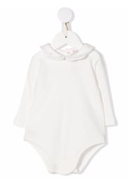 La Stupenderia embroidered collar body - Weiß