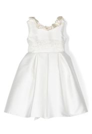 La Stupenderia Kleid mit Rüschenkragen - Weiß